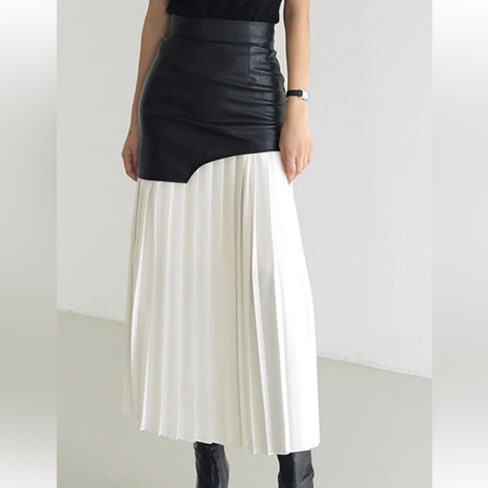 Commense Black and White Women's Skirt